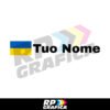 Bandiera Ucraina + Nome Stile Rally