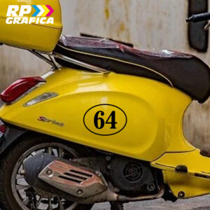 Adesivo Numero Personalizzato per Moto