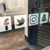 Adesivi Social Network per vetrina