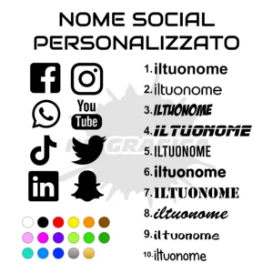 Adesivi Nome Social Personalizzato Sticker