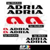 Kit Adesivi Loghi Adria Camper - Nero e Rosso