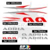 Kit Completo Adesivi Loghi Adria Camper Mod2 - Silver e Rosso