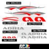 Kit Completo Adesivi Loghi Adria Camper Mod3 - Silver e Rosso