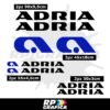 Kit Adesivi Loghi Adria Camper - Nero e Blu