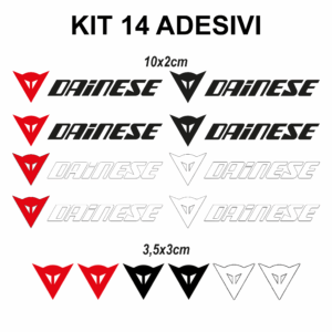 Kit 14 Adesivi Logo Dainese