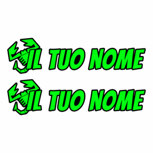 Adesivo Nome Abarth Personalizzato Stickers Scorpione